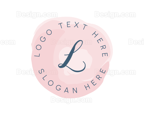 Feminine Watercolor Beauty Logo