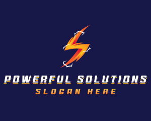 Lightning Thunder Bolt logo design