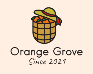 Orange Farm Basket logo design