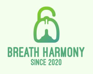Green Respiratory Lung Unlock logo