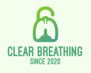Green Respiratory Lung Unlock logo