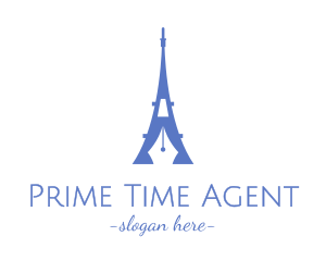 Eiffel Tower Travel Blogger logo design