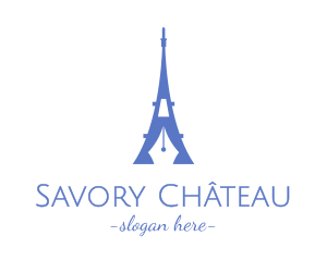 Eiffel Tower Travel Blogger logo design