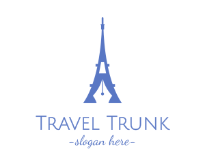 Eiffel Tower Travel Blogger logo design