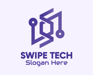 Purple Tech Company logo design