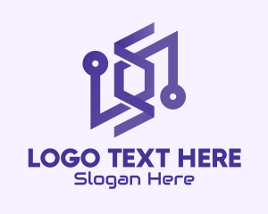 Technological - Purple Tech Company logo design