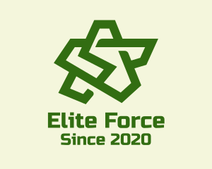 Green Army Star  logo