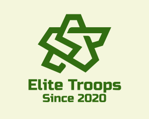 Green Army Star  logo
