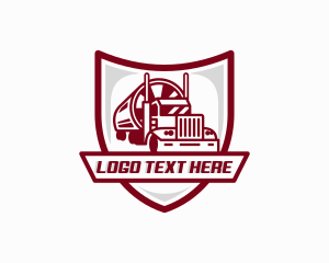 Gasoline - Freight Tanker Truck logo design