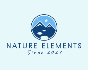 Natural Mountaineering Badge  logo design