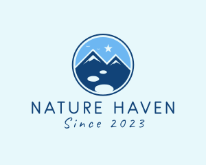 Natural Mountaineering Badge  logo design