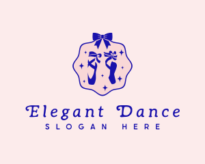 Ballet Shoes Dancing logo design