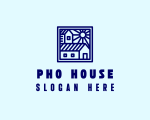 Blue Sunshine House  logo design