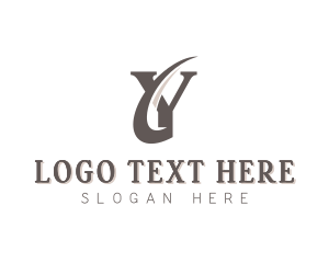 Modern Professional Business Letter Y logo