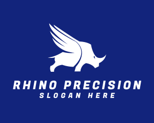 Winged Rhinoceros Safari logo design