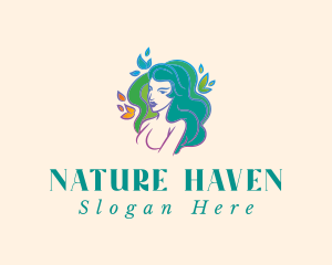 Woman Nature Beauty logo design