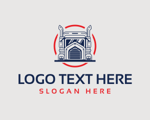 Logistics Truck Delivery Logo