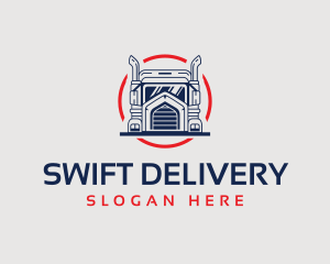 Logistics Truck Delivery logo design