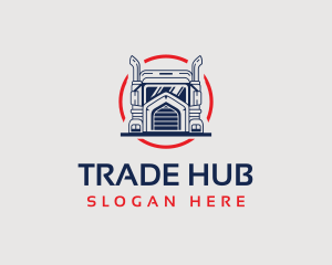 Logistics Truck Delivery logo design