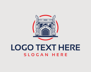 Circle - Logistics Truck Circle logo design