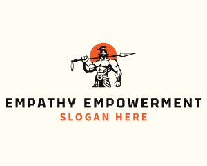 Spartan Warrior Gladiator logo design