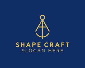 Elegant Geometry Compass  logo design