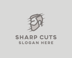 Male Barber Beard logo design