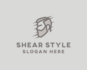 Male Barber Beard logo design