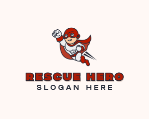 Comic Hero Costume logo design