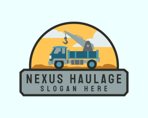 Crane Truck Towing logo design