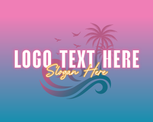 Tropical Beach Wave Vacation logo