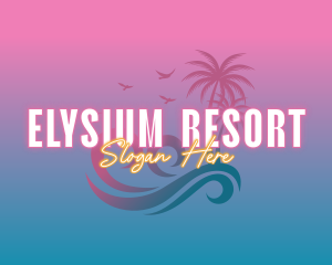 Tropical Beach Wave Vacation logo