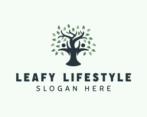 Human Lifestyle Tree logo design