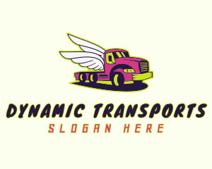 Truck Wings Logistics logo design