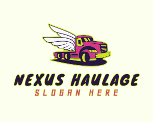 Truck Wings Logistics logo design