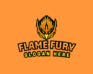 Flaming Phoenix Bird logo design