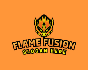 Flaming Phoenix Bird logo design