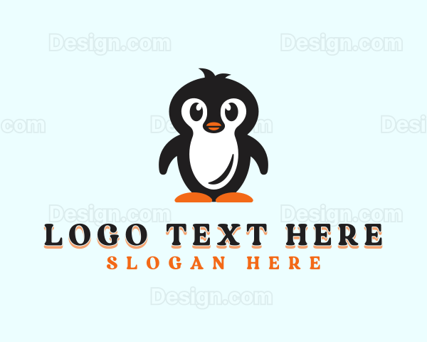 Cute Baby Penguin Logo