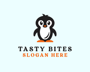Cute Baby Penguin Logo