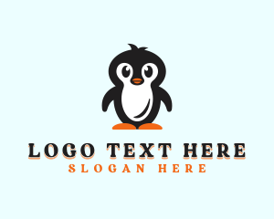 Cute Baby Penguin Logo