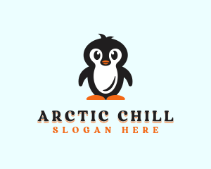 Cute Baby Penguin logo design