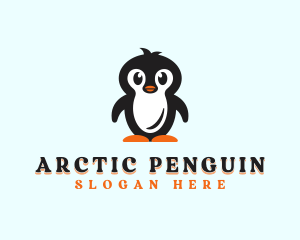 Cute Baby Penguin logo design