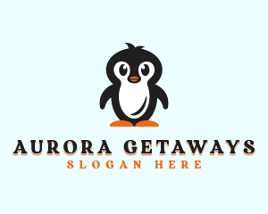 Cute Baby Penguin logo design