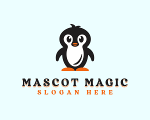 Cute Baby Penguin logo design