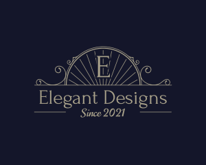 Elegant Sea Shell Arch logo design