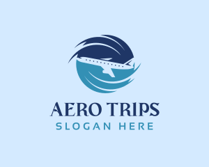 Airplane Transportation Flight logo design