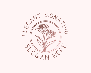 Elegant Wedding Floral logo design