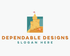 Sand Castle Structure logo design