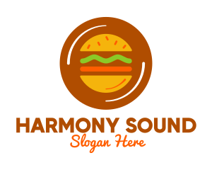 Round Burger Plate Logo