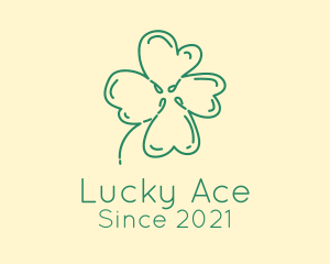 Clover Leaf Doodle logo design